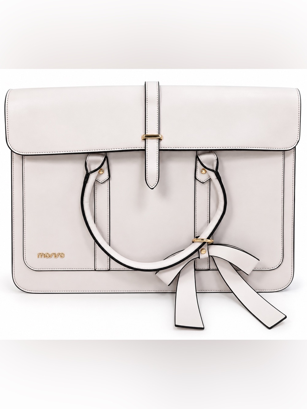 MOSISO Convertible Laptop Backpack Briefcase Blush Pink Bow Work Bag